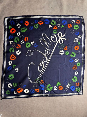 Codello silk scarf like new, blue, 52x52 cm