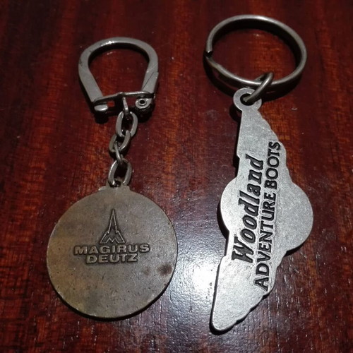 Metal keychains used, pack of 2 pieces