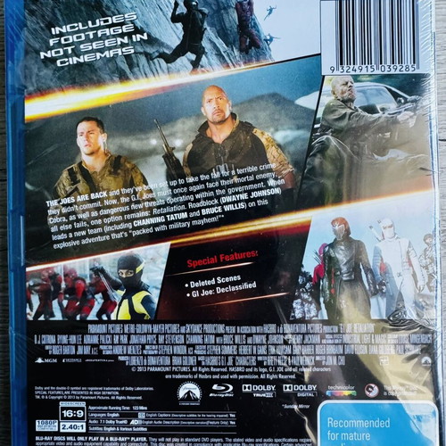 G.I. Joe: Retaliation Blu-ray with English subtitles