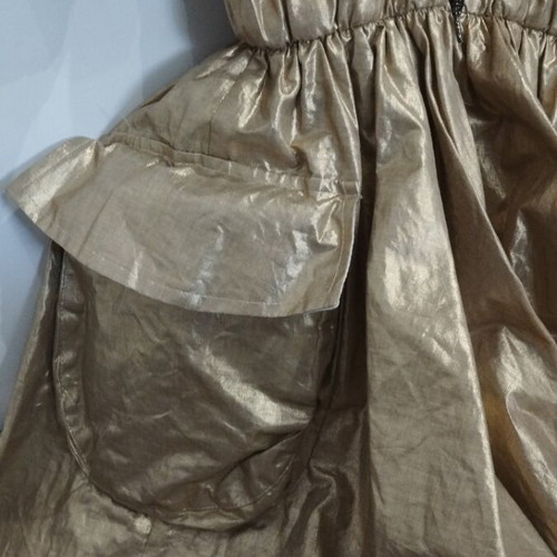 Gold dress like new with hood and belt universal size