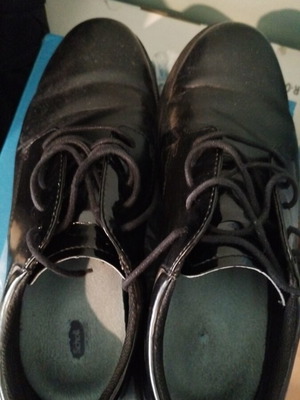 Bates men's dress shoes used, size 43, black