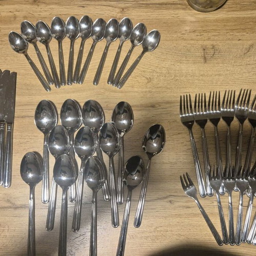 Cutlery set used, 58 pieces