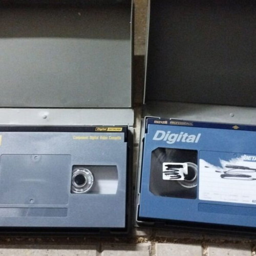 Digital BETACAM video cassettes used, set of two for TV camera
