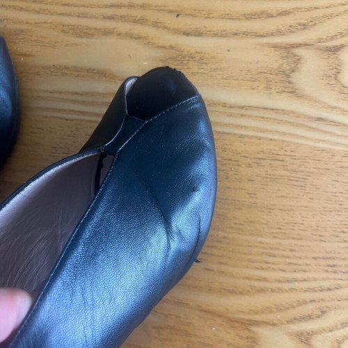Boxer Chic black peep-toe slingback shoes size 37 used