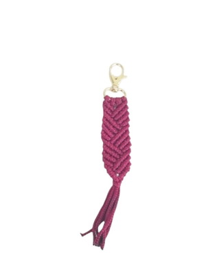 Bordeaux macrame keychain new