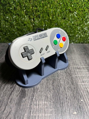 SNES controller stand with cable holder new