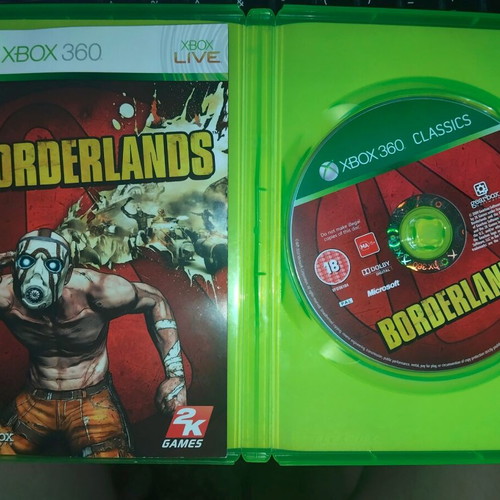 Borderlands Xbox 360 game with manual