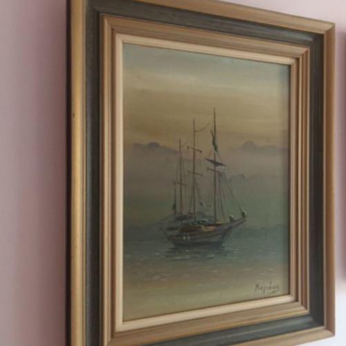 Vagiannis painting used, 55x45 cm wooden frame