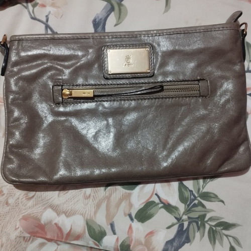 KEM leather handbag like new, grey