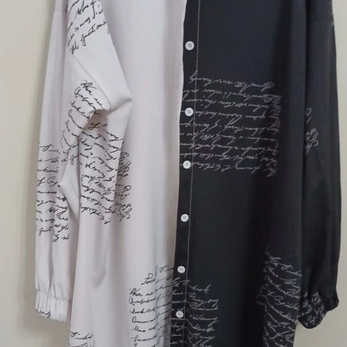 Shirts used, loose fit, black and gray, sizes M and L