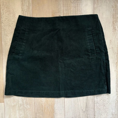 Petrol green velvet mini skirt size M like new