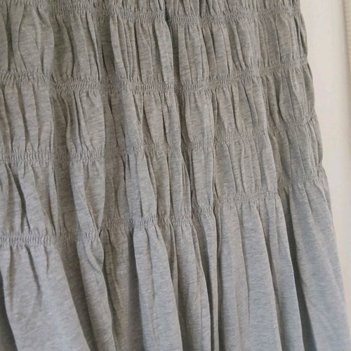 Grey Nef Nef cotton skirt like new with gathers and grosgrain ribbon