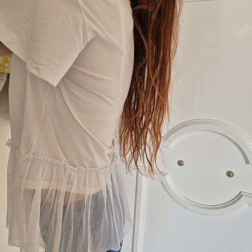 Top blouse with rhinestones like new, size S
