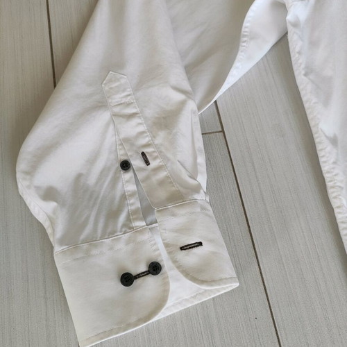 Vintage Gcm Miland men's shirt 5XL like new, white with checkered