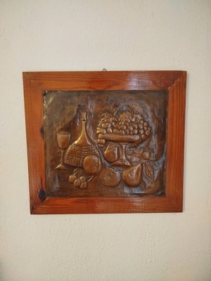 Chalcography framed artwork new 40x40 cm