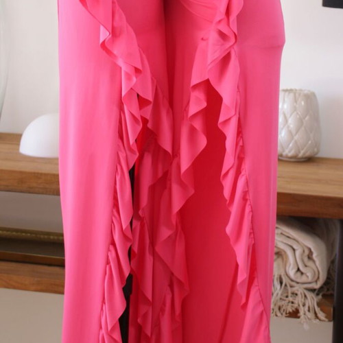 Flamenco style one-piece swimsuit pink new