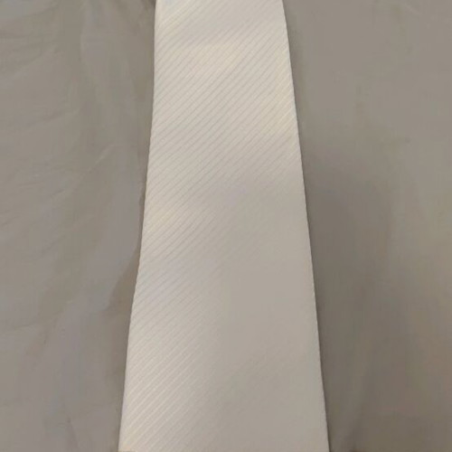 White silk tie new