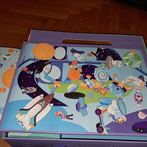 Magnetic puzzles used, set of 3, Space-Aquarium-Dinosaurs MIEREDU