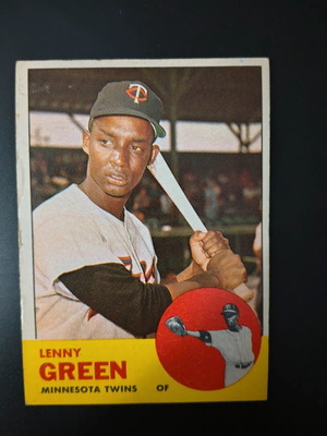 1963 Topps Baseball Card #198 Lenny Green Used