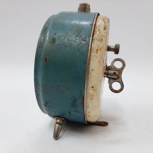 Mera-Poltik vintage mechanical alarm clock from 1950s Poland, used