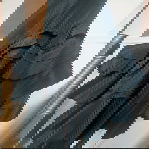 Vintage Y2K Mango ruffle asymmetric evening dress like new, black