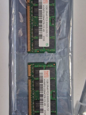 Hynix DDR2 Laptop RAM PC2-5300S 2GB used, 2x1GB 667MHz