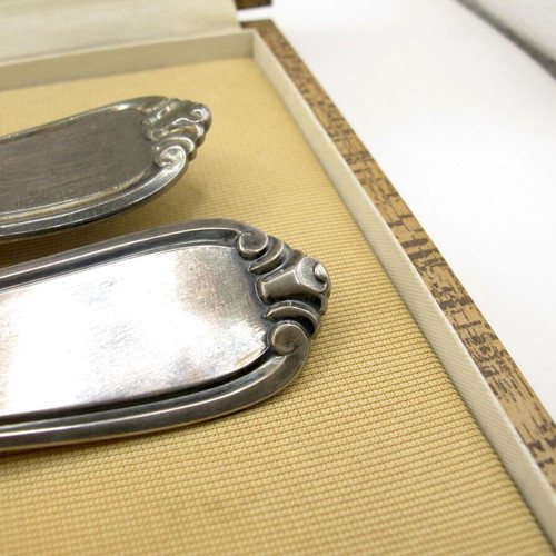 Wellner Silver Plated Serving Set Spoon and Fork like new in Original Box 1934-1945