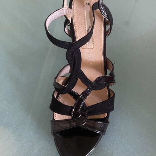 Mariamare Black Leather Women's Sandals Size 40 New