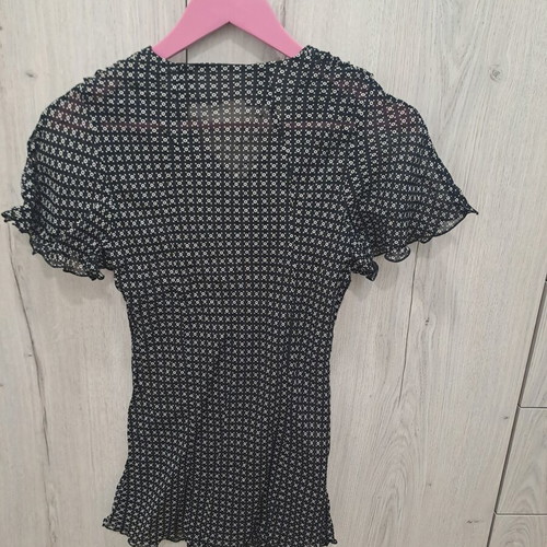 Top short-sleeve blue size M like new