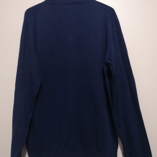 Tommy Hilfiger cotton sweater used, blue check, size L