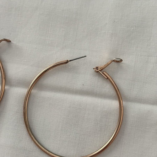 Accessorize rose gold large hoop earrings used