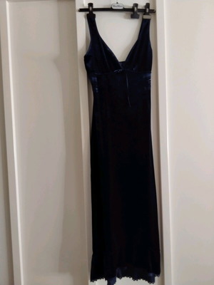 Blue velvet dress like new, size S