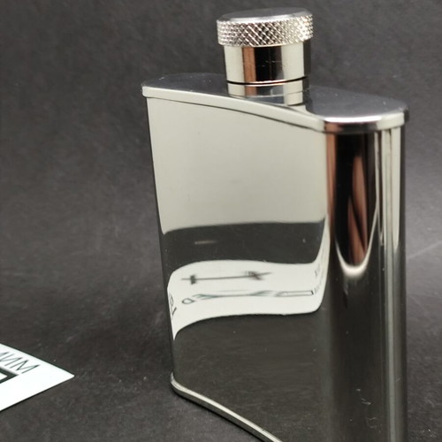 Remy Martin metal flask used, rare collectible, small size