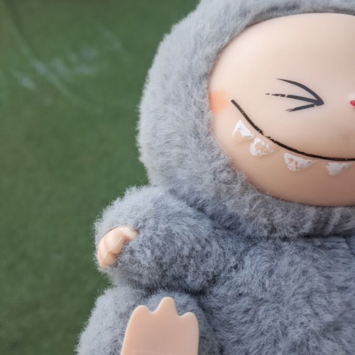 Pop Mart Labubu plush keychain, HeHe character, The Monsters Have a Seat series
