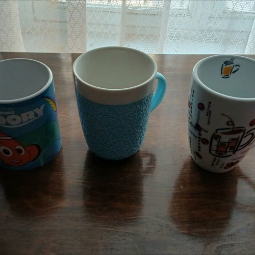 Mugs used, set of 5, very good condition