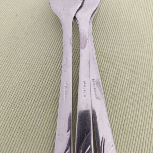 Forks used, set of 5 stainless steel