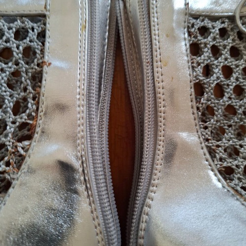 D I O R  37 Naughtily - D Leather Silver Ankle Boots
