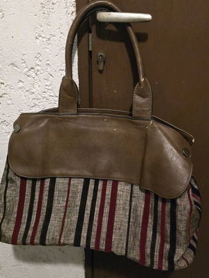 Shoulder bag like new, beige and brown