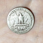 Quarter dollar 1941 used