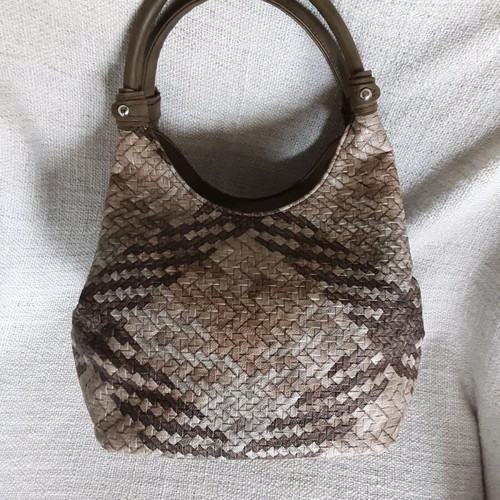 Handbag used beige and brown
