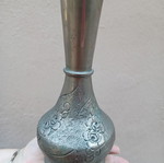 Vintage Silver Plated Vase Embossed Floral Design used