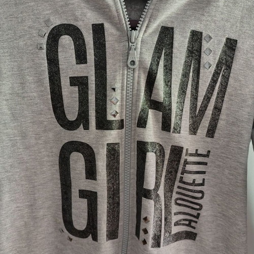 Alouette gray sweatshirt like new with glitter and pockets