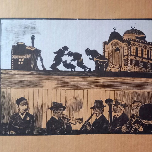 Theatron Karagiozi Eight Woodcuts like new from old Molla and Dedousarou works