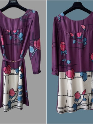 Alice San Diego silk dress new, size 44, purple