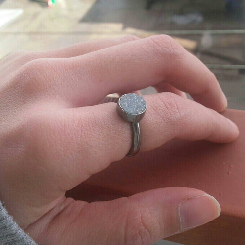 Gregio S925 silver ring used with turquoise agate