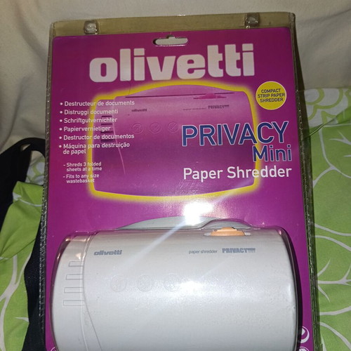 Olivetti paper shredder new