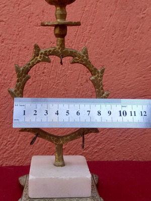 Brass candlestick used