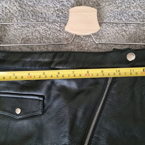 Skirts pack of 2 black, one leather type and one vinyl, used, H&M