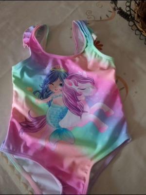 Children's swimsuit like new, colorful, size 98 cm, ages 2-3