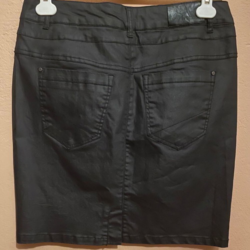 Fransa jeans skirt new, black, shiny, size M